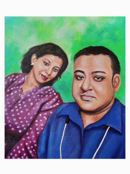 Couple Acrylic Painting Portrait