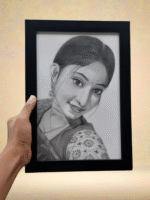 Single Pencil Sketch Portrait
