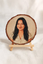 Single Portrait on wooden coaster