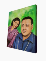 10x12 Inches Custom Acrylic Couple Portrait Painting - Image 10