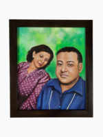 10x12 Inches Custom Acrylic Couple Portrait Painting - Image 8