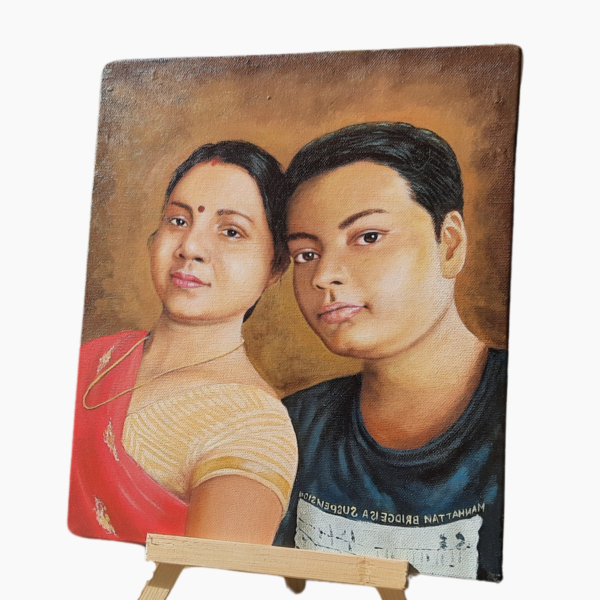 10x12 Inches Custom Acrylic Couple Portrait Painting