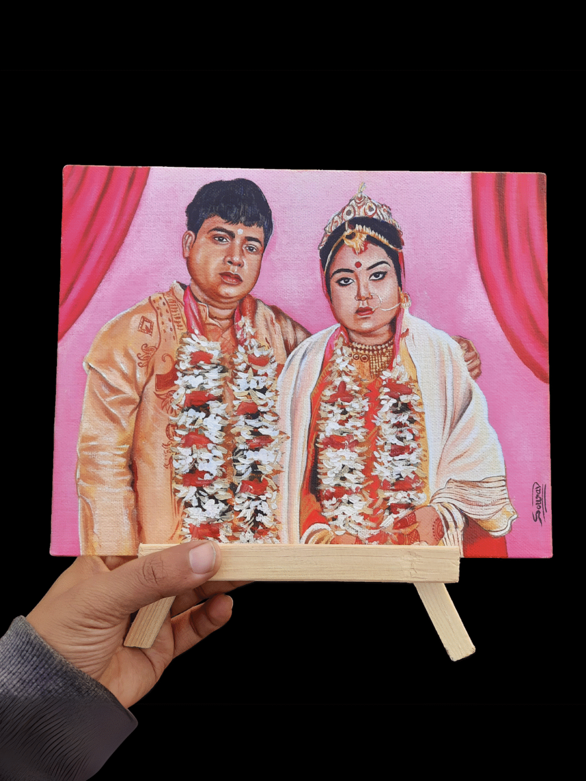 Small Canvas Couple Portrait - Image 2