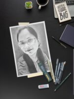 Single Pencil Sketch Portrait - Image 6