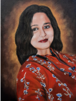 16x20 Inches Custom Acrylic Single Portrait on Canvas - Image 3