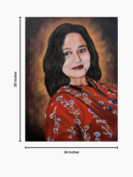16x20 Inches Custom Acrylic Single Portrait on Canvas - Image 2