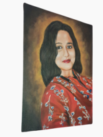 16x20 Inches Custom Acrylic Single Portrait on Canvas