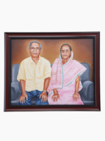 16x20 Inches Custom Acrylic Couple Portrait on Canvas