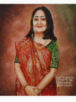 12x16 Inches Custom Acrylic Single Portrait on Canvas - Image 3