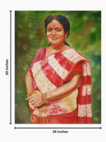 24x30 Inches Custom Acrylic Single Portrait on Canvas - Image 2