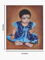 10x12 Inches Custom Acrylic Single Portrait Painting - Image 3