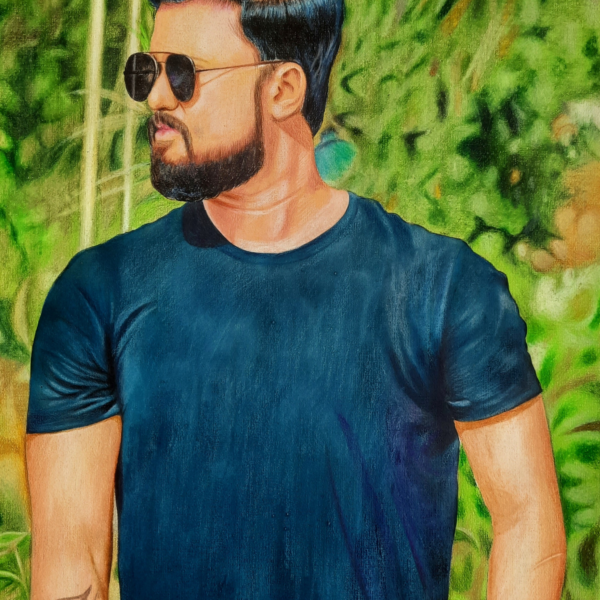 A3 Single Custom Color Pencil Portrait